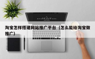 瓦房店淘宝怎样搭建网站推广平台（怎么能给淘宝做推广）