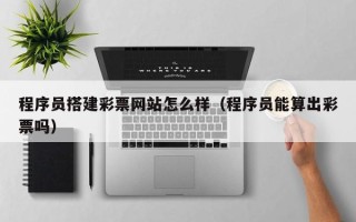 瓦房店程序员搭建彩票网站怎么样（程序员能算出彩票吗）